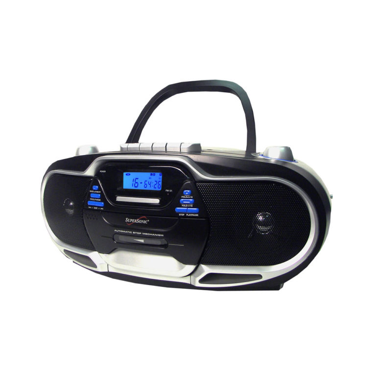 Supersonic Portable MP3/CD Player with Cassette Recorder